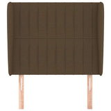 Vidaxl hoofdbord met randen 83x23x118 128 cm stof donkerbruin