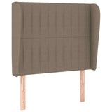 Vidaxl hoofdbord met randen 83x23x118 128 cm stof taupe