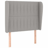 Vidaxl hoofdbord met randen 93x23x118 128 cm stof lichtgrijs