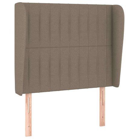 Vidaxl hoofdbord met randen 93x23x118 128 cm stof taupe