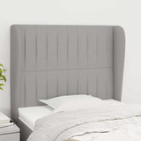 Vidaxl hoofdbord met randen 103x23x118 128 cm stof lichtgrijs
