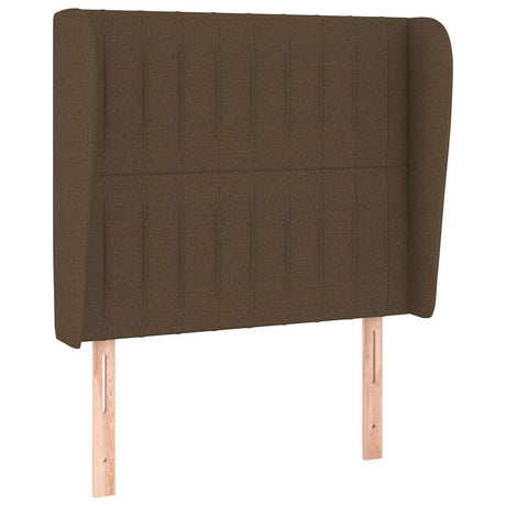 Vidaxl hoofdbord met randen 103x23x118 128 cm stof donkerbruin