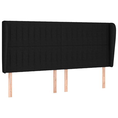 Vidaxl hoofdbord met randen 183x23x118 128 cm stof zwart