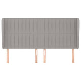 Vidaxl hoofdbord met randen 203x23x118 128 cm stof lichtgrijs
