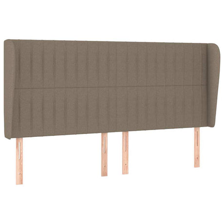 Vidaxl hoofdbord met randen 203x23x118 128 cm stof taupe