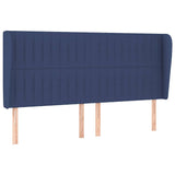 Vidaxl hoofdbord met randen 203x23x118 128 cm stof blauw