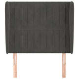 Vidaxl hoofdbord met randen 83x23x118 128 cm fluweel donkergrijs