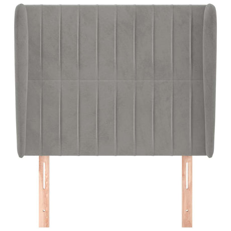 Vidaxl hoofdbord met randen 103x23x118 128 cm fluweel lichtgrijs