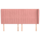 Vidaxl hoofdbord met randen 163x23x118 128 cm fluweel roze