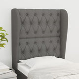 Vidaxl hoofdbord met randen 83x23x118 128 cm stof donkergrijs