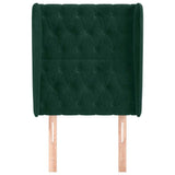 Vidaxl hoofdbord met randen 83x23x118 128 cm fluweel donkergroen