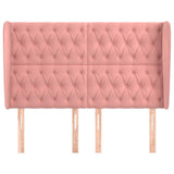 Vidaxl hoofdbord met randen 147x23x118 128 cm fluweel roze