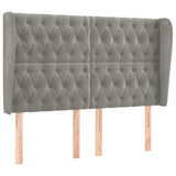Vidaxl hoofdbord met randen 163x23x118 128 cm fluweel lichtgrijs