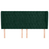 Vidaxl hoofdbord met randen 183x23x118 128 cm fluweel donkergroen