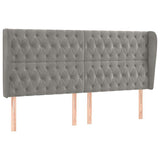Vidaxl hoofdbord met randen 203x23x118 128 cm fluweel lichtgrijs