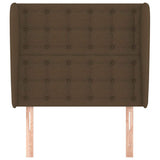 Vidaxl hoofdbord met randen 83x23x118 128 cm stof donkerbruin