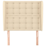 Vidaxl hoofdbord met randen 83x23x118 128 cm stof crèmekleurig