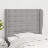 Vidaxl hoofdbord met randen 93x23x118 128 cm stof lichtgrijs
