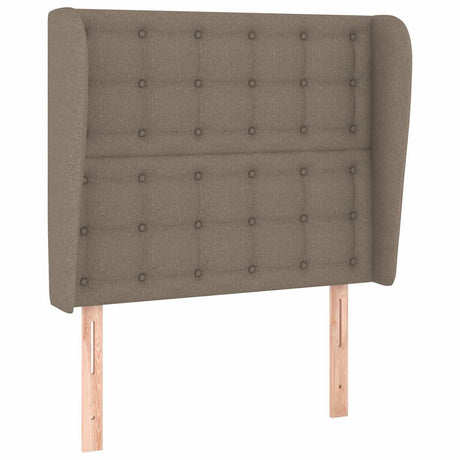 Vidaxl hoofdbord met randen 93x23x118 128 cm stof taupe