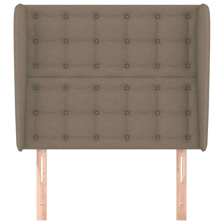 Vidaxl hoofdbord met randen 93x23x118 128 cm stof taupe