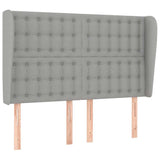 Vidaxl hoofdbord met randen 147x23x118 128 cm stof lichtgrijs
