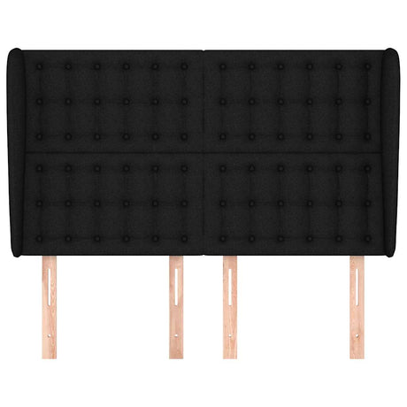 Vidaxl hoofdbord met randen 147x23x118 128 cm stof zwart
