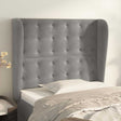 Vidaxl hoofdbord met randen 83x23x118 128 cm fluweel lichtgrijs