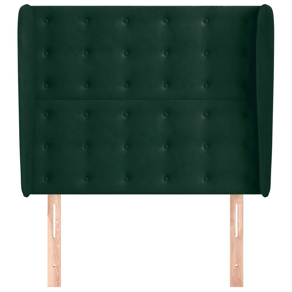 Vidaxl hoofdbord met randen 83x23x118 128 cm fluweel donkergroen