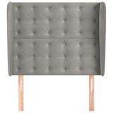 Vidaxl hoofdbord met randen 93x23x118 128 cm fluweel lichtgrijs