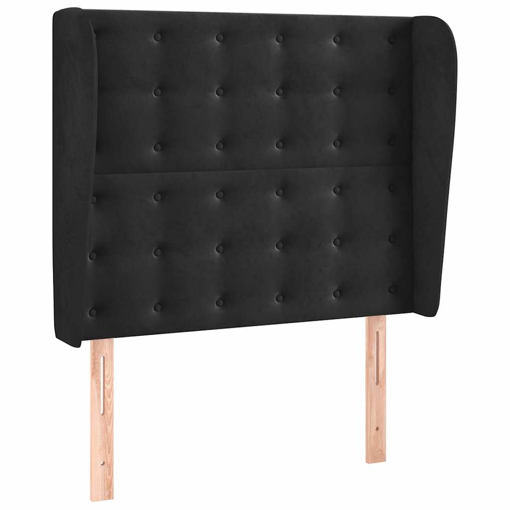 Vidaxl hoofdbord met randen 93x23x118 128 cm fluweel zwart