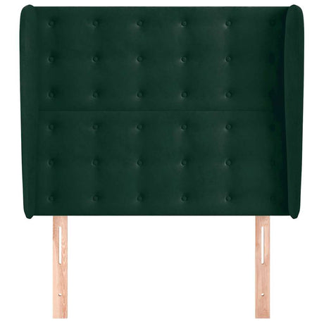 Vidaxl hoofdbord met randen 103x23x118 128 cm fluweel donkergroen