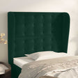 Vidaxl hoofdbord met randen 103x23x118 128 cm fluweel donkergroen