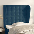 Vidaxl hoofdbord met randen 103x23x118 128 cm fluweel donkerblauw