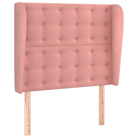 Vidaxl hoofdbord met randen 103x23x118 128 cm fluweel roze