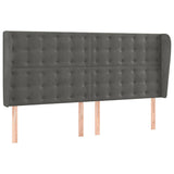 Vidaxl hoofdbord met randen 183x23x118 128 cm fluweel donkergrijs