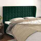 Vidaxl hoofdbord met randen 183x23x118 128 cm fluweel donkergroen