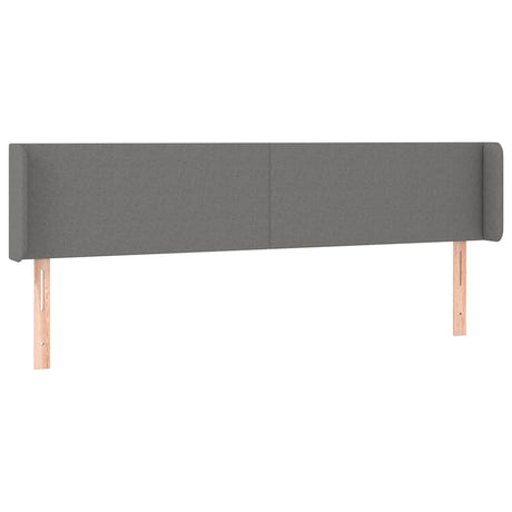 Vidaxl hoofdbord met randen 183x16x78 88 cm stof donkergrijs