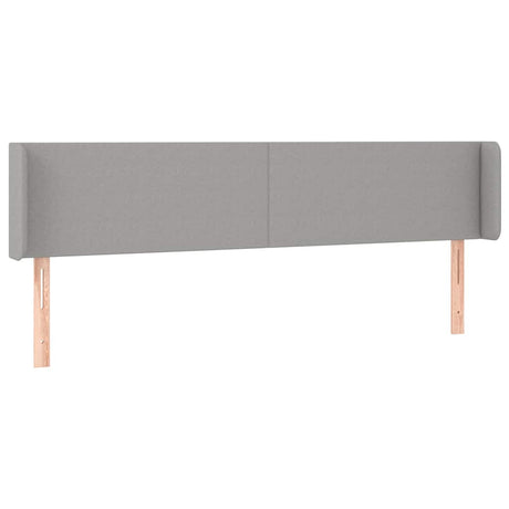 Vidaxl hoofdbord met randen 203x16x78 88 cm stof lichtgrijs