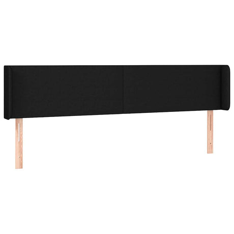 Vidaxl hoofdbord met randen 203x16x78 88 cm stof zwart