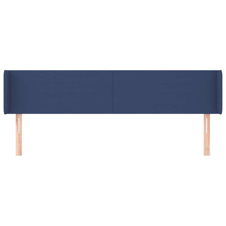 Vidaxl hoofdbord met randen 203x16x78 88 cm stof blauw