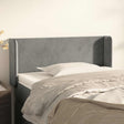 Vidaxl hoofdbord met randen 103x16x78 88 cm fluweel lichtgrijs