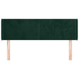 Vidaxl hoofdbord met randen 147x16x78 88 cm fluweel donkergroen