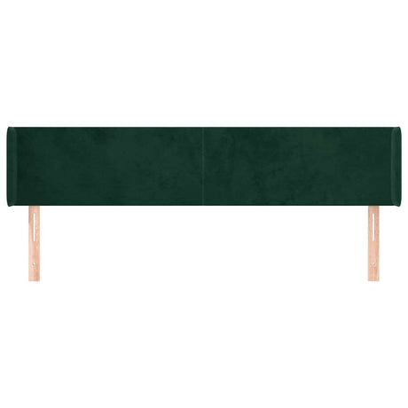 Vidaxl hoofdbord met randen 163x16x78 88 cm fluweel donkergroen