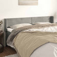 Vidaxl hoofdbord met randen 183x16x78 88 cm fluweel lichtgrijs