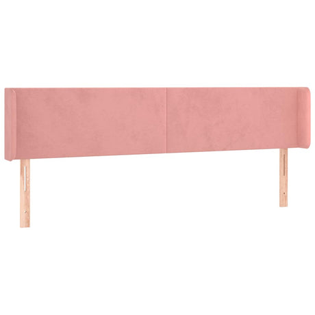 Vidaxl hoofdbord met randen 183x16x78 88 cm fluweel roze