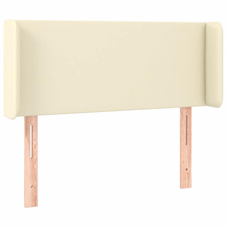 Vidaxl hoofdbord met randen 103x16x78 88 cm kunstleer crèmekleurig