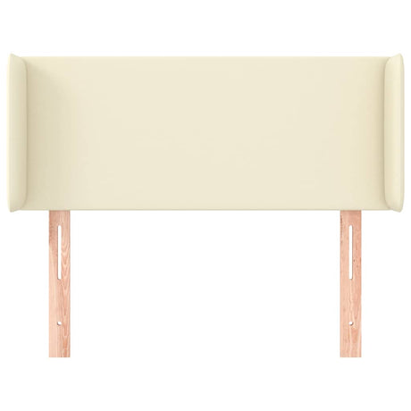 Vidaxl hoofdbord met randen 103x16x78 88 cm kunstleer crèmekleurig