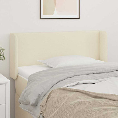 Vidaxl hoofdbord met randen 103x16x78 88 cm kunstleer crèmekleurig