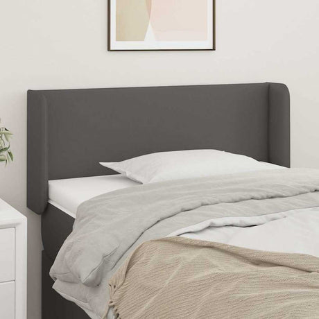 Vidaxl hoofdbord met randen 103x16x78 88 cm kunstleer grijs