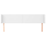 Vidaxl hoofdbord met randen 163x16x78 88 cm kunstleer wit